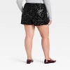 Women's Sequin Shorts - A New Day™ Black - 2 of 3
