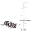 EVERLY JEWELRY |Sterling Silver 0.02 CT TW Diamond 3.5 - 4 MM Black Freshwater Cultured Pearl Fashion Ring - 4 of 4
