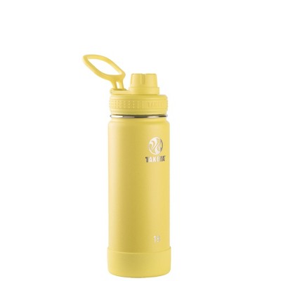 Takeya 18oz Actives Insulated Stainless Steel Water Bottle with Spout Lid -  Light Yellow