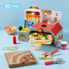 Joyfy Pretend Play Kitchen Food Toy 78 PCS Pizza Oven with Pretend Smoke, Light & Sound Color-Changing Toppings Birthday Gift for Toddler Boys Girls - 2 of 4