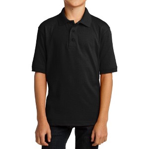 Mafoose Youth Casual Short Sleeve Core Blend Jersey Knit Collar Polo T-shirt - 1 of 4