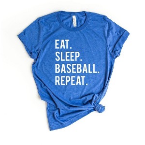 Simply Sage Market Women's East Sleep Baseball Repeat Short Sleeve Graphic Tee - 1 of 3