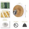 Evideco French Home Goods Magnetic Soap Holder Bamboo Wall Mounted Adhesive - 4 of 4