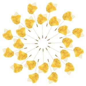 Unique Bargains Ribbon Alloy Outdoor Irregular Flower Lapel Pin 24 Pcs - 1 of 4