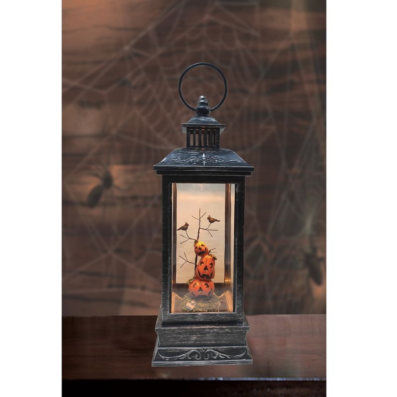 Northlight 11" LED Lighted Halloween Lantern with Stacked Pumpkins Decoration, 2 of 3