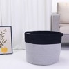 Unique Bargains Handcrafted Cotton Rope Woven Hidden Handles Storage Bin - 4 of 4