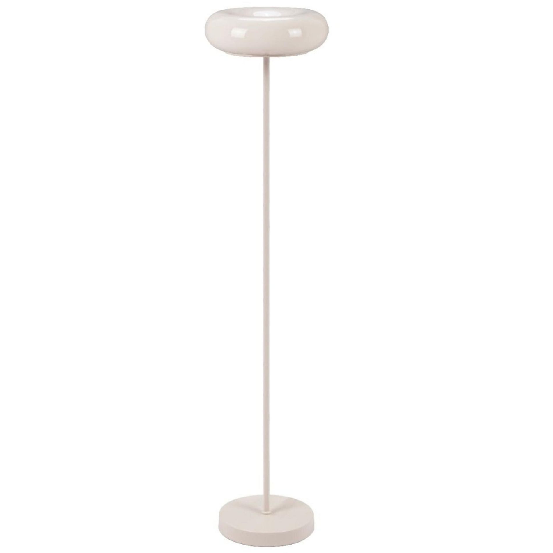 Zuo Modern Munk Floor Lamp Beige 53.5"H – Dual Bulb Design in PVC & Steel with Contemporary Style