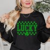 Simply Sage Market Women's Graphic Sweatshirt Checkered Lucky Shamrock - 2 of 4