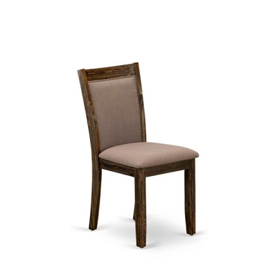 Coffee Linen Upholstered High Back Parsons Side Chair Set