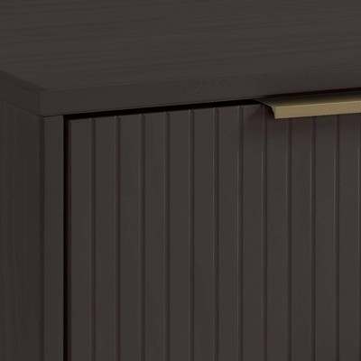 Granville Dark Grey Ribbed 2pc Dresser and Nightstand Set