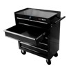 Syemin Tool Boxes and Totes Rolling Chest Storage Cabinet, Garage Organizer, Tool Multifunctional Storage Box, Black, 24.2"*12.9"*29.9" - 3 of 4