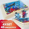 QUOKKA 24-48 pcs Wooden Puzzle Set - 4x Jigsaw Puzzle for Kids 4 5 6 Year Old - 3 of 4