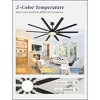 Arceso 84" Industrial Modern Ceiling Fan with LED Light and Remote for Indoor - 3 of 4