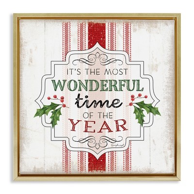 Stupell Industries Festive Holiday Rustic Stripes, 18" x 18"