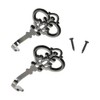Unique Bargains Curtain Holdbacks Mini Crown Hooks Zinc Alloy 3.74"x2.36" 1Pair - 4 of 4