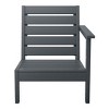 WestinTrends Avalon Gray Outdoor Modern HDPE Patio Club Chair with Deep Seat Cushions - 4 of 4