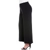 24seven Comfort Apparel Women's Plus Women's Plus Wide-leg Palazzo Pants - 2 of 4