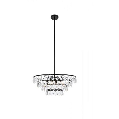 Elegant Lighting Ella 24 inch pendant in black