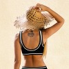 Women's Stylish Contrast Trim Front Button Bikini Tops - Cupshe - 3 of 3