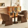 Set of 2 Teddy Upholstered Arm Chairs, Comfy Accent Side Chairs for Dining Room, Living Room, Modern Single Sofa Chair Set-Maison Boucle - 2 of 4