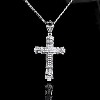 Ice City Men's Iced Cross Pendant Necklace, Gold & Silver Plated - 3 of 4