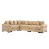 Oversized 116.9" Corduroy Cloud Modular L-Shaped Sectional Sofa with Thick Cushion and Wide Armrests, 4-Piece Free combination Sofa - 4 of 4