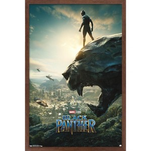 Trends International Marvel Cinematic Universe - Black Panther - Panther Monument One Sheet Framed Wall Poster Prints - 1 of 4