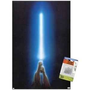 Trends International Star Wars: Original Trilogy - Blue Lightsaber Unframed Wall Poster Prints - 1 of 4