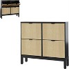 Shoe Storage Cabinet with 4 Flip Drawers, Entryway Cabinet with Adjustable Shelves - 4 of 4