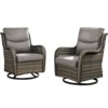 Outdoor Swivel Rocker Patio Chairs - 360 Degree Swivel Glider Seating Wicker Rocking Chairs Set of 2 with High Back for Porch Balcony Deck - 2 of 4