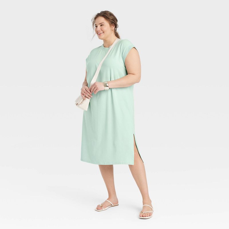 Women's Short Sleeve Midi Shirtdress - A New Day™, 4 of 12