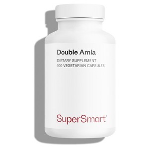 SuperSmart Double AMLA Supplement - Patented Indian Gooseberry Extract - Emblica Officinalis | Non-GMO & Gluten Free - 100 Vegetarian Capsules - 1 of 1