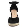 Allegra K Women's Closed Toe Lace Wedge Heels Wedge Sandals - 3 of 4