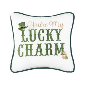 C&F Home 10" x 10" St. Patrick's Day "You're My Lucky Charm" Embroidered Small/Petite Accent Throw Pillow - 1 of 4