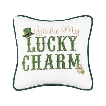 C&F Home 10" x 10" You're My Lucky Charm Embroidered Petite Size Accent Throw Pillow St. Patrick's Day Themed