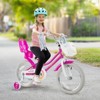 Safstar 16 Inch Kids Bike with Training Wheels, Doll Seat, Basket, Streamers, Hand Brake, Coaster Brake, Height Adjustable Seat & Handlebar - 3 of 4