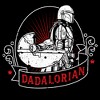 Juniors Womens Star Wars: The Mandalorian Grogu and Din Djarin Dadalorian Banner Sketch T-Shirt - 2 of 4