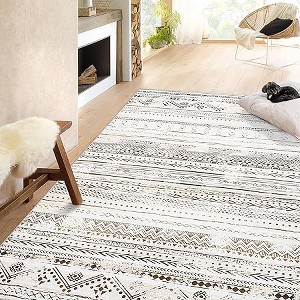 Rugs for Living Room Non Slip Washable Rug, Soft Large Area Rug Indoor Carpet Rug Neutral Rug Low Pile for Bedroom Playroom Brown - 1 of 4