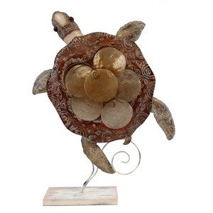 Beachcombers Brown Capiz Turtle - 1 of 2