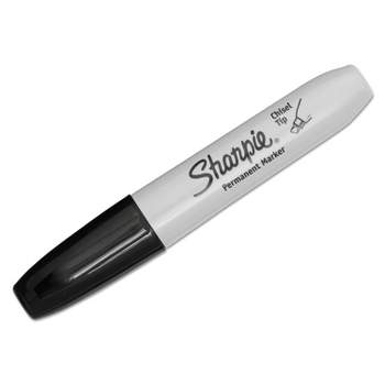 Sharpie Permanent Marker 5.3mm Chisel Tip Black Dozen 38201