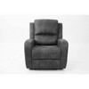 PU Leather Manual Recliner Chair with Cushion Back & Tufted Design - 3 of 4