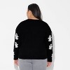 Women's Ghost Graphic Cardigan - Black - 3 of 3