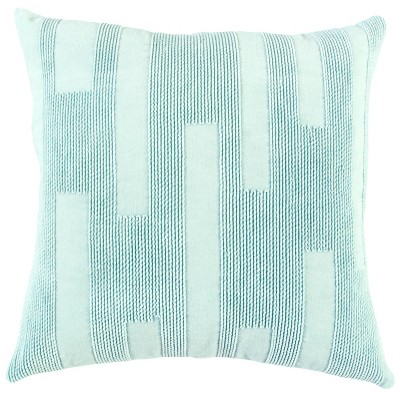 20"x20" Oversize Polyester Filled Solid Square Throw Pillow Light Blue - Rizzy Home