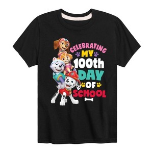 Boys' - Paw Patrol - Celebrating 100Th Day Of School Short Sleeve Graphic T-Shirt - 1 of 4