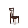 FurniFact,Elegant Wooden Dining Chairs – Slatted Back, Set of 2, Brown Finish - 4 of 4