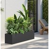 Spassway 9"H*36"W*9"D Metal Planter Box with Drainage Holes Garden Bed for Garden Yard Balcony Planter Pot Plants Vegetables - 4 of 4