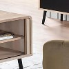 Kings Brand Furniture Nathan 3-Piece Living Room Set with TV Stand, Coffee Table & Sideboard Cabinet, Modern Farmhouse Style, Oak/Black - 4 of 4