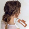 Unique Bargains Rectangle Frosted Hair Clips 1 Pc - 2 of 4