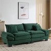 VASIP Corduroy Sofa Sleeper Couch Loveseat Sofa with Pillows Comfy Upholstered Deep Seat Sofa, Dorm-Green Corduroy - 2 of 4