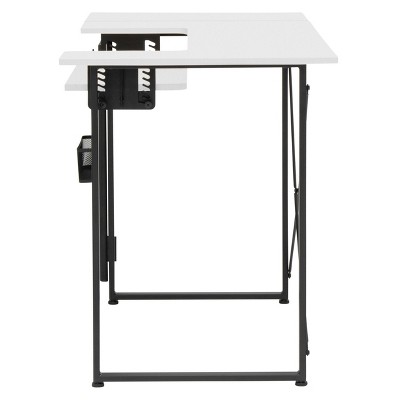 Graphite Black Pivot Sewing Table with Swingout Storage Panel